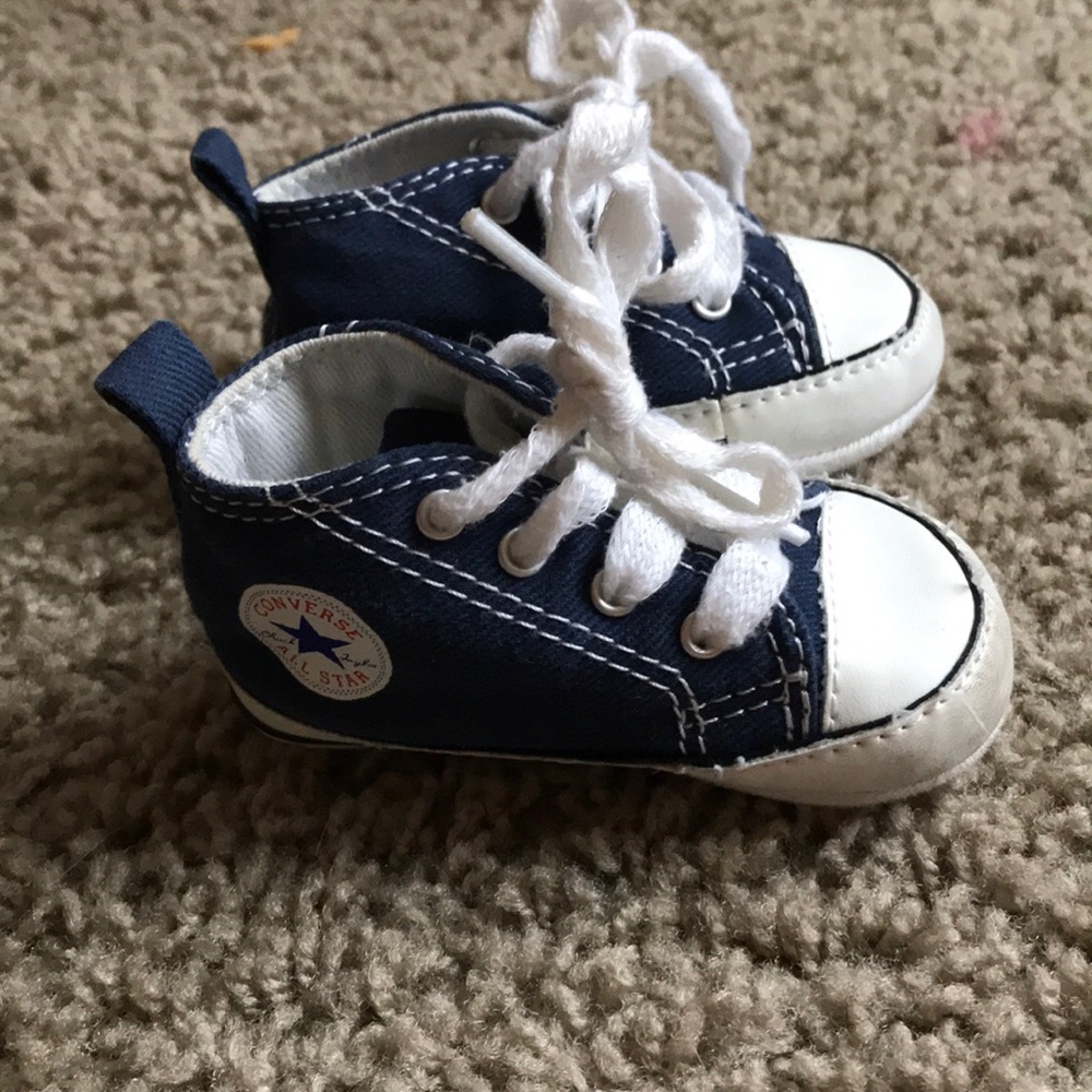 Navy Baby Converse Sneakers
